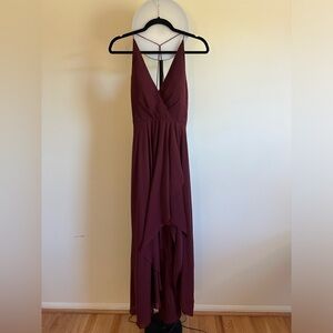 Jenny Yoo Farrah Ruffle Chiffon Gown, Size 0